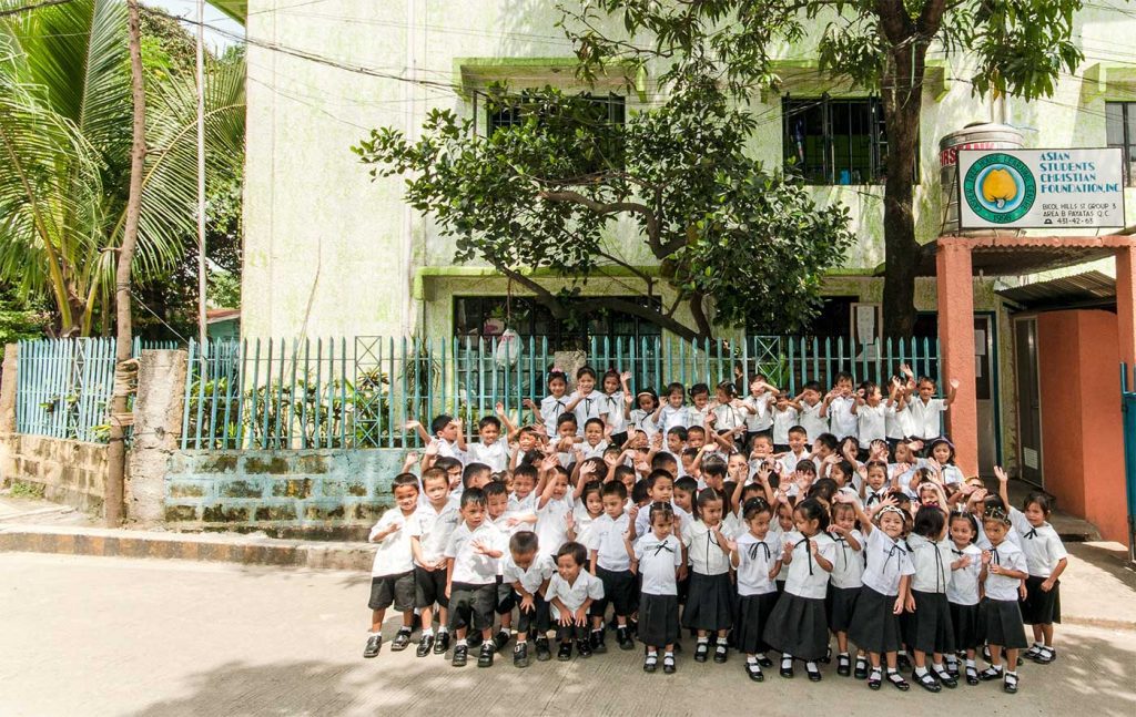 Group of children at cashew school