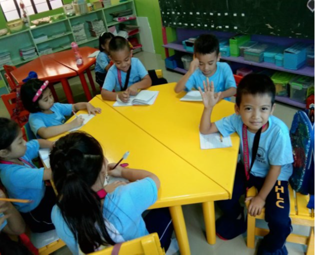 Children in class room