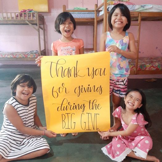 Children say thank you to Big Give donations